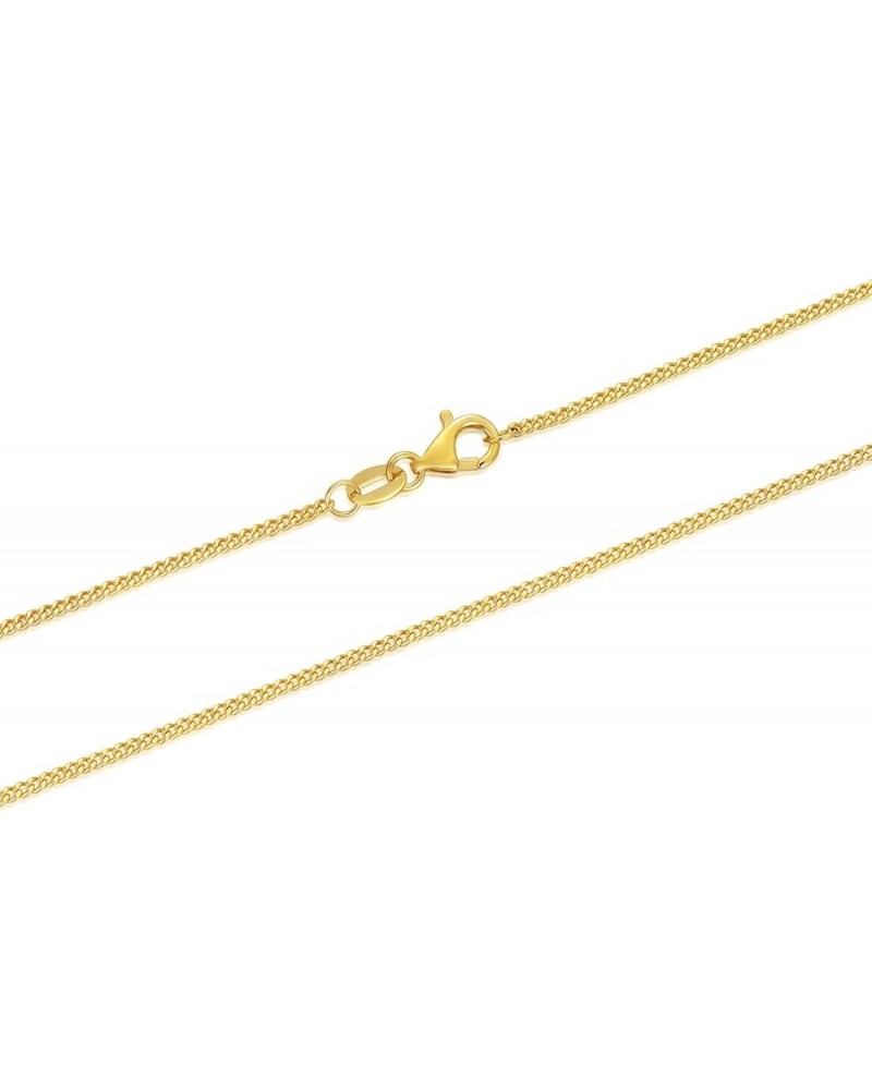 10k Yellow Gold 0.8mm-1.7mm Cuban Link Curb Chain/Rolo Chain/Round Chopin Chain/Paper Clip Chain Necklace, Thin Lightweight 1...