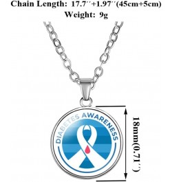 Medical Alert Necklaces for Men Women Type 1/2 Diabetes Diabetic Pendant Necklace Star of Life Caduceus Identification Charms...