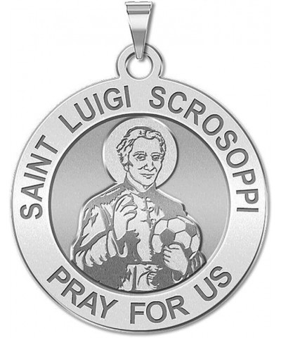 Saint Luigi Scrosoppi Religious Medal In Sterling Silver and 10K, or 14K Gold - 2/3 Inch, 3/4 Inch, 1 Inch 3/4 Inch Medal Onl...