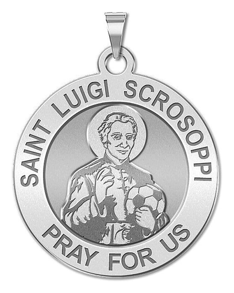 Saint Luigi Scrosoppi Religious Medal In Sterling Silver and 10K, or 14K Gold - 2/3 Inch, 3/4 Inch, 1 Inch 3/4 Inch Medal Onl...