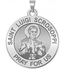 Saint Luigi Scrosoppi Religious Medal In Sterling Silver and 10K, or 14K Gold - 2/3 Inch, 3/4 Inch, 1 Inch 3/4 Inch Medal Onl...