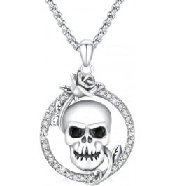 Skull/God Zeus/Raphael Necklace 925 Sterling Silver Goth Punk Skull Locket Necklace That Holds Pictures,Greek Myths Greek Amu...