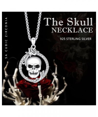 Skull/God Zeus/Raphael Necklace 925 Sterling Silver Goth Punk Skull Locket Necklace That Holds Pictures,Greek Myths Greek Amu...