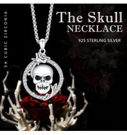 Skull/God Zeus/Raphael Necklace 925 Sterling Silver Goth Punk Skull Locket Necklace That Holds Pictures,Greek Myths Greek Amu...