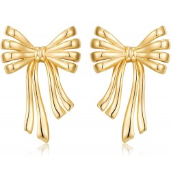 Bow Earrings for Women Gold Bow Dangle Earrings Statement Ribbon Bowknot Drop Earrings Cute Bowtie Earrings Trendy Jewelry Gi...