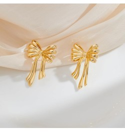 Bow Earrings for Women Gold Bow Dangle Earrings Statement Ribbon Bowknot Drop Earrings Cute Bowtie Earrings Trendy Jewelry Gi...