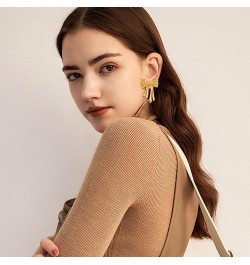 Bow Earrings for Women Gold Bow Dangle Earrings Statement Ribbon Bowknot Drop Earrings Cute Bowtie Earrings Trendy Jewelry Gi...