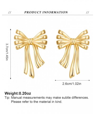 Bow Earrings for Women Gold Bow Dangle Earrings Statement Ribbon Bowknot Drop Earrings Cute Bowtie Earrings Trendy Jewelry Gi...