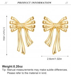 Bow Earrings for Women Gold Bow Dangle Earrings Statement Ribbon Bowknot Drop Earrings Cute Bowtie Earrings Trendy Jewelry Gi...