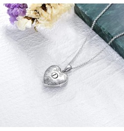 10K 14K 18K Solid White Gold/Plated Gold Locket Cameo Initial Heart Locket Necklace That Holds Pictures Personalized Photo Lo...