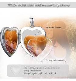 10K 14K 18K Solid White Gold/Plated Gold Locket Cameo Initial Heart Locket Necklace That Holds Pictures Personalized Photo Lo...