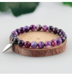 40th Birthday Gifts for Women Men, Amethyst Beads Birthday Bracelet for Woman Truning 40 Years Old Jewelry Gift for Women Men...