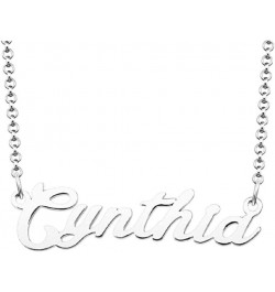 Personalized Name Necklace Custom Made Pendant Gold Plated Letter Necklaces Chain Jewelry Gift For Women Cynthia Silver $7.13...