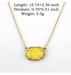 14K Yellow Gold Oval Druzy Necklace Pendant Druzy Necklaces for Women Pendants Light Blue druzy jewelry necklace Druzy Neckla...