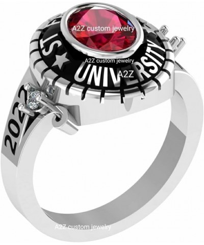 fully customized Girl Ladies Women's fashion class ring for high school, college, university, academy of 2022, 2023, 2024, 20...