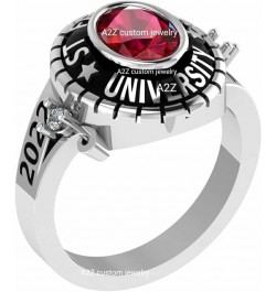 fully customized Girl Ladies Women's fashion class ring for high school, college, university, academy of 2022, 2023, 2024, 20...