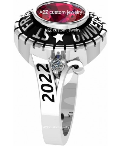 fully customized Girl Ladies Women's fashion class ring for high school, college, university, academy of 2022, 2023, 2024, 20...