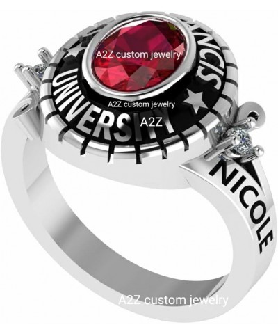 fully customized Girl Ladies Women's fashion class ring for high school, college, university, academy of 2022, 2023, 2024, 20...