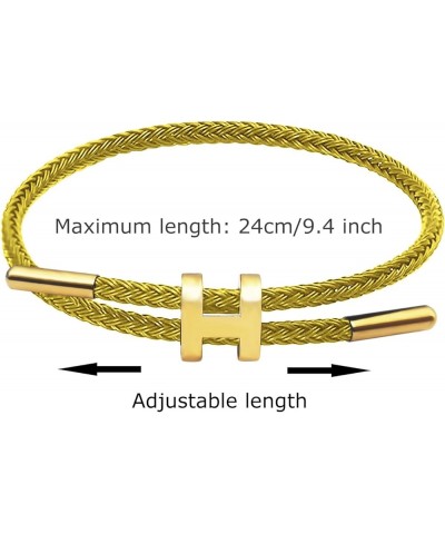 Adjustable Bracelet Rope Bracelet for Women Tatanium Steel Bracelet Gold Plated Jewelry Stainless Steel Bracelets for Women G...