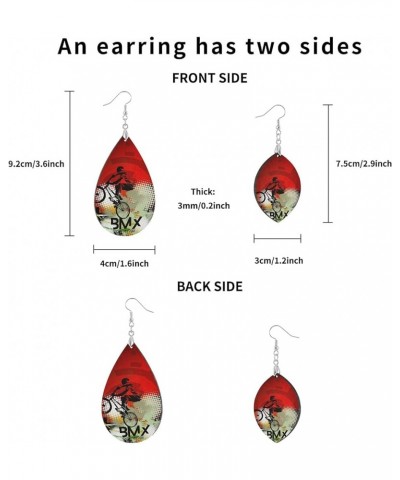 Dangle Earring MDF Wood Drop/Leaf Copper Plated Silver Hook Lightweight Earrings Multi 1 $6.48 Earrings