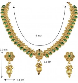 Bollywood Fashion Faux Stone Wedding Necklace Big Earrings Indian Fashion Jewelry Set For Women Green-4 $12.71 Jewelry Sets