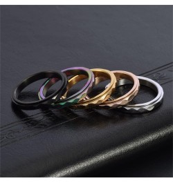 3mm Titanium Steel Anxiety Rings for Women Men Multi-faceted Wedding Band Fidget Rings for Anxiety for Women Rhombus Spinner ...