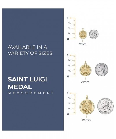 Saint Luigi Scrosoppi Religious Medal In Sterling Silver and 10K, or 14K Gold - 2/3 Inch, 3/4 Inch, 1 Inch 3/4 Inch Medal Onl...