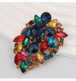 Women's Wedding Gorgeous Crystal Rhinestone Marquise Big Oval Brooch Pin for Women Girls Party Dress Accessory Multicolor $7....