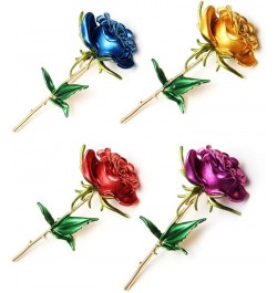 Women's Corsage Rose Flower Shape Brooch Pin Female Breastpin Party Jewelry Blue $5.48 Brooches & Pins