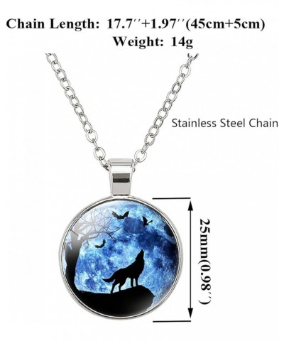 Wolf Necklace Gifts For Women - Cute Pendant Necklace For Teen Women Black $8.85 Necklaces