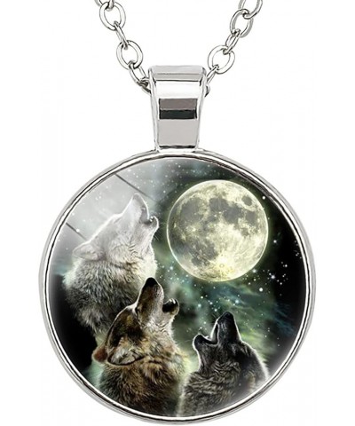 Wolf Necklace Gifts For Women - Cute Pendant Necklace For Teen Women Black $8.85 Necklaces