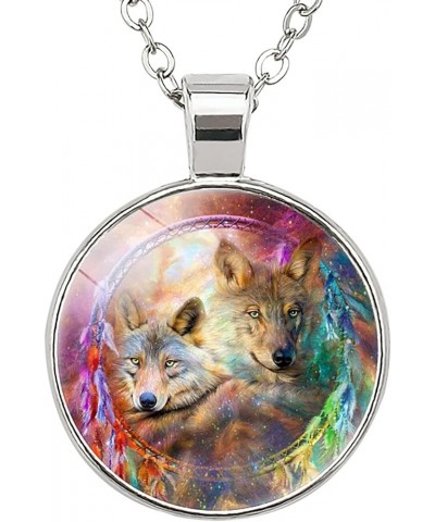 Wolf Necklace Gifts For Women - Cute Pendant Necklace For Teen Women Black $8.85 Necklaces