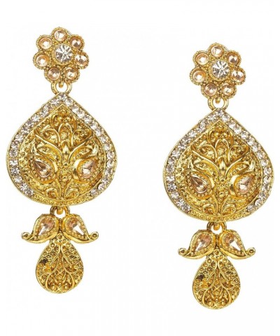 Gold-Toned Kundan Stone Wedding Necklace Set Crafted By Indian For Women Style 9 $13.74 Jewelry Sets