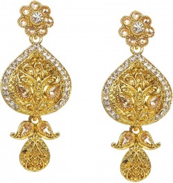 Gold-Toned Kundan Stone Wedding Necklace Set Crafted By Indian For Women Style 9 $13.74 Jewelry Sets