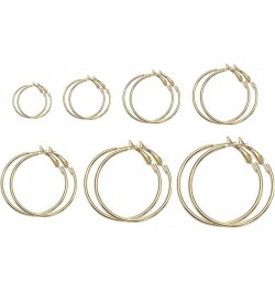 7 Pairs Hoops Womens Earrings Set Gold $6.67 Earrings