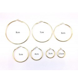 7 Pairs Hoops Womens Earrings Set Gold $6.67 Earrings