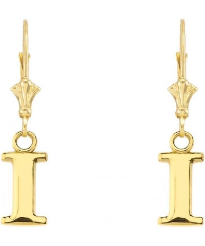 Elegant 14k Yellow Gold Personalized A-Z Initial Earrings I $87.39 Earrings