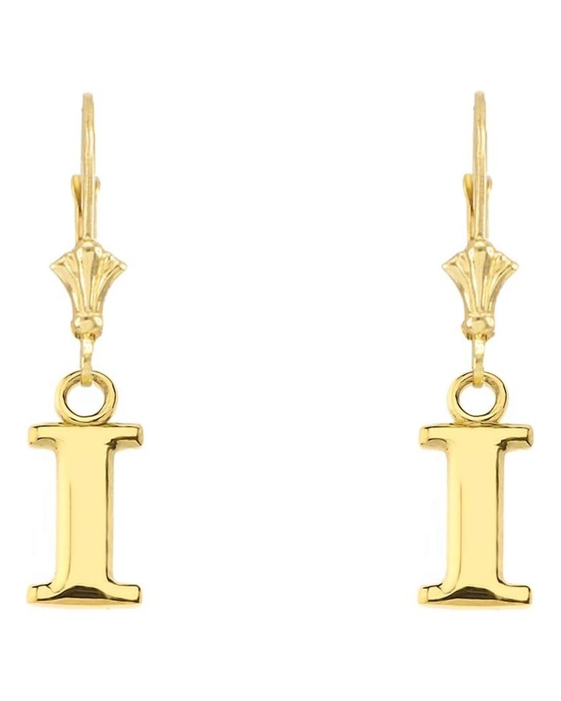 Elegant 14k Yellow Gold Personalized A-Z Initial Earrings I $87.39 Earrings