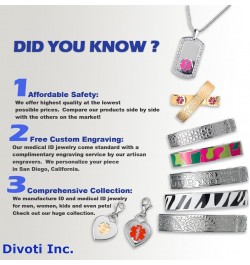 Custom Engraved Medical Alert Bracelets for Women, Stainless Steel Medical Bracelet, Medical ID Bracelet w/Free Engraving – A...