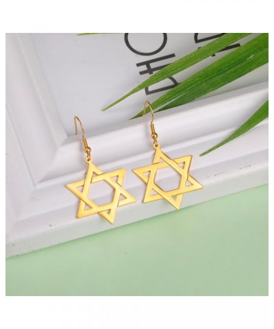 Star of David Cross Earrings for Women Hexagram Stud Earrings Amulet Symbol Jewish Israel Religious David Jewelry Gift Women ...