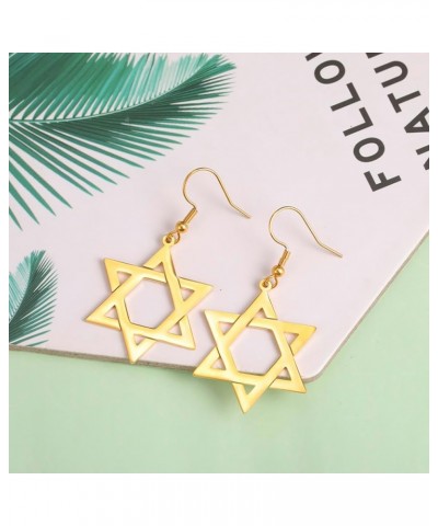 Star of David Cross Earrings for Women Hexagram Stud Earrings Amulet Symbol Jewish Israel Religious David Jewelry Gift Women ...