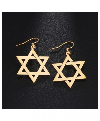 Star of David Cross Earrings for Women Hexagram Stud Earrings Amulet Symbol Jewish Israel Religious David Jewelry Gift Women ...