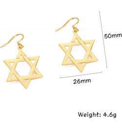 Star of David Cross Earrings for Women Hexagram Stud Earrings Amulet Symbol Jewish Israel Religious David Jewelry Gift Women ...