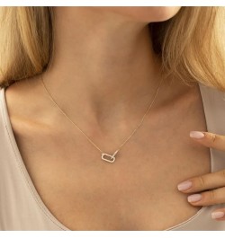 Dainty Gold Necklace for Women, Gold Cross necklace 14K Gold Plated Paperclip Pendant Necklace Cute Gold CZ Heart Pendant Nec...