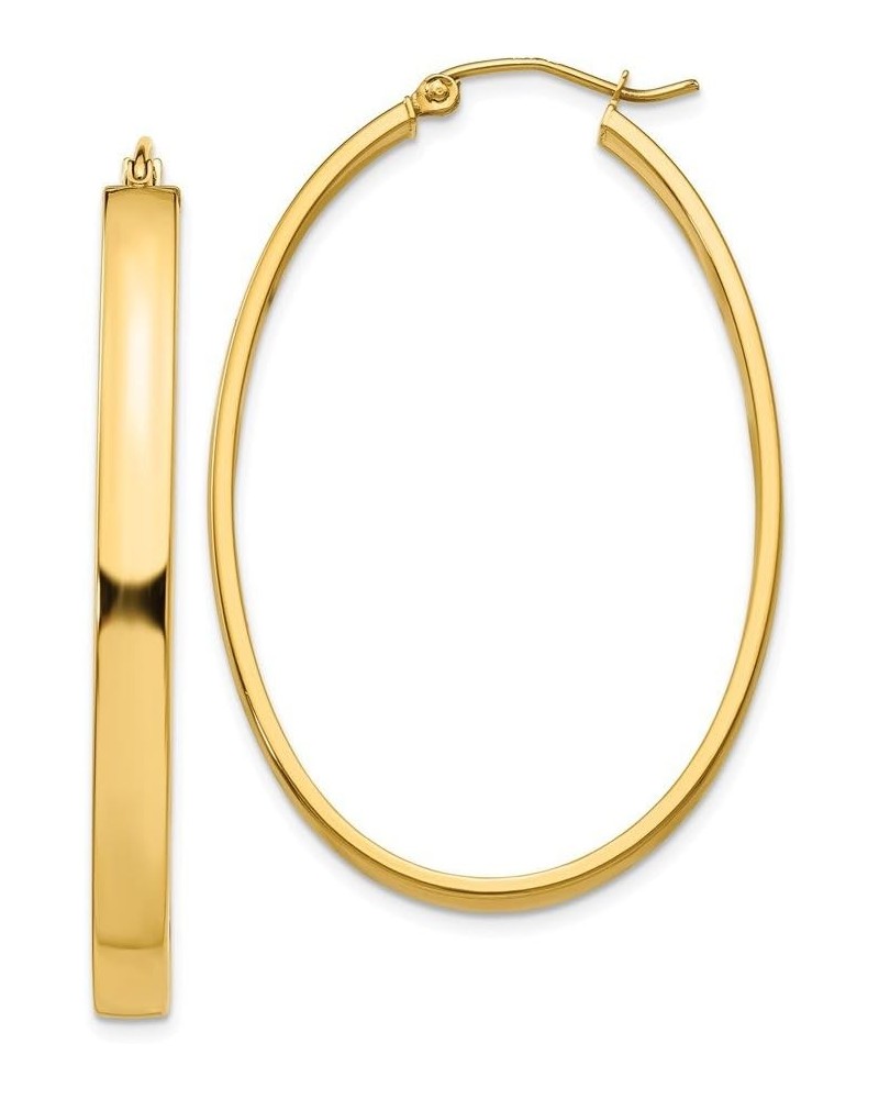 4mm, 14k Yellow Gold Large Oval Hoop Earrings, 45mm (1 3/4 Inch) $206.63 Earrings