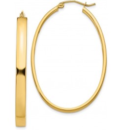 4mm, 14k Yellow Gold Large Oval Hoop Earrings, 45mm (1 3/4 Inch) $206.63 Earrings