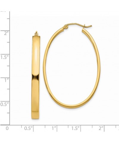 4mm, 14k Yellow Gold Large Oval Hoop Earrings, 45mm (1 3/4 Inch) $206.63 Earrings