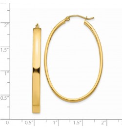 4mm, 14k Yellow Gold Large Oval Hoop Earrings, 45mm (1 3/4 Inch) $206.63 Earrings