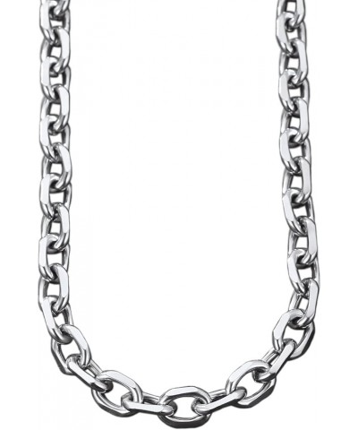 316L Stainless Steel Chain for Men/Women, Cable Link Necklace, 3/5/7/9/12MM Width, 18-30" (Send Gift Box) 26 inch D: 9mm-silv...