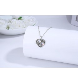 Moon Cat Necklace Fish/Mountain/Hummingbird Pendant Animal Jewelry Gift for Women Girls Alice Rabbit Heart $10.02 Necklaces